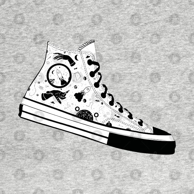 Space Converse Illustration White by MickeyEdwards